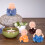 4Pcs Resin Monk Doll Car Dashboard Ornament Decor 5