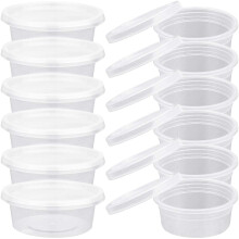 100Pcs Plastic Condiment Containers With Lids For Take-Out Sauces