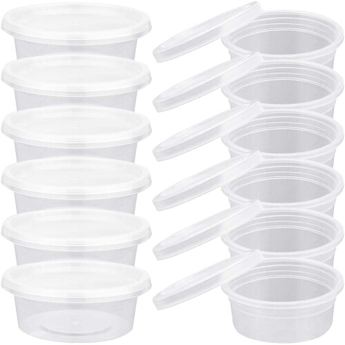100Pcs Plastic Condiment Containers With Lids For Take-Out Sauces