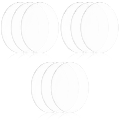 9 Pcs Clear Acrylic Round Discs Transparent Circle Sheets 2
