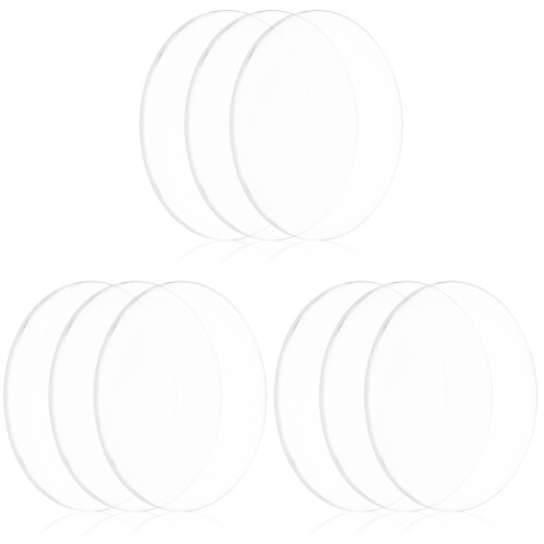 9 Pcs Clear Acrylic Round Discs Transparent Circle Sheets 1