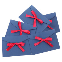 10St Blauwe Decoratieve Strik Enveloppen Voor Wenskaarten En Brieven