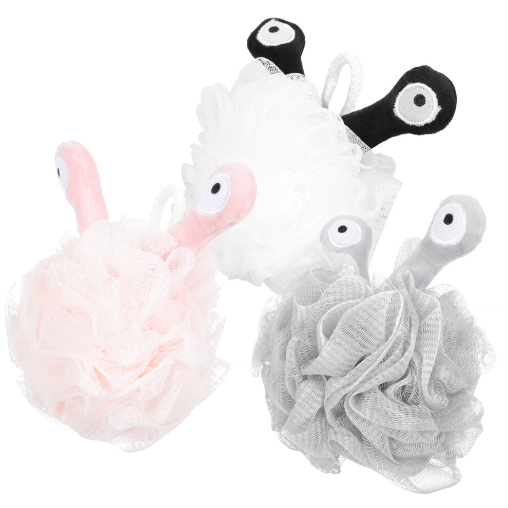 Totority 3Pcs Practical Bath Shower Balls Gentle Exfoliating Body Scrubbers