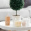 One Set Rustic Candle Holder For Home Decor Tea Light Centerpiece 4