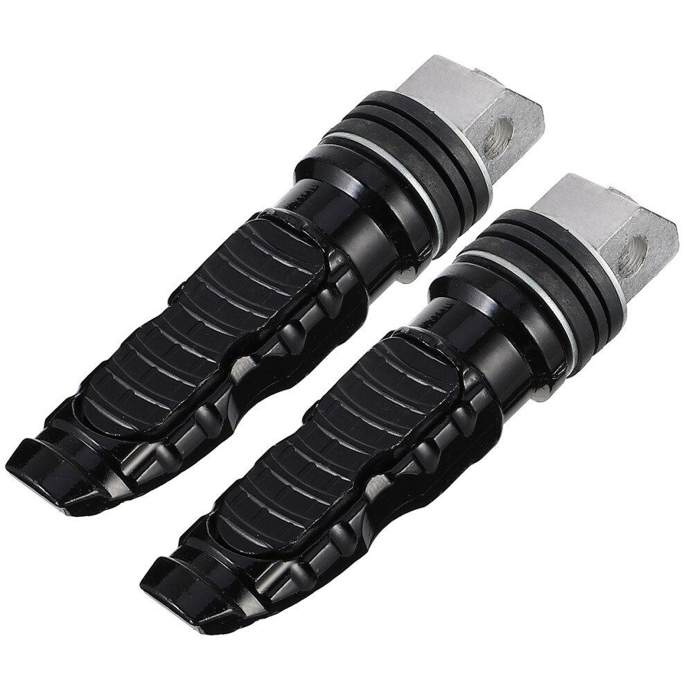6 Pcs Motorcycle Rear Foot Pegs Metal Footrest Black 031409066076