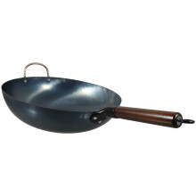 2Pcs Kitchen Iron Flat Bottom Non Stick Cooking Pan Wok