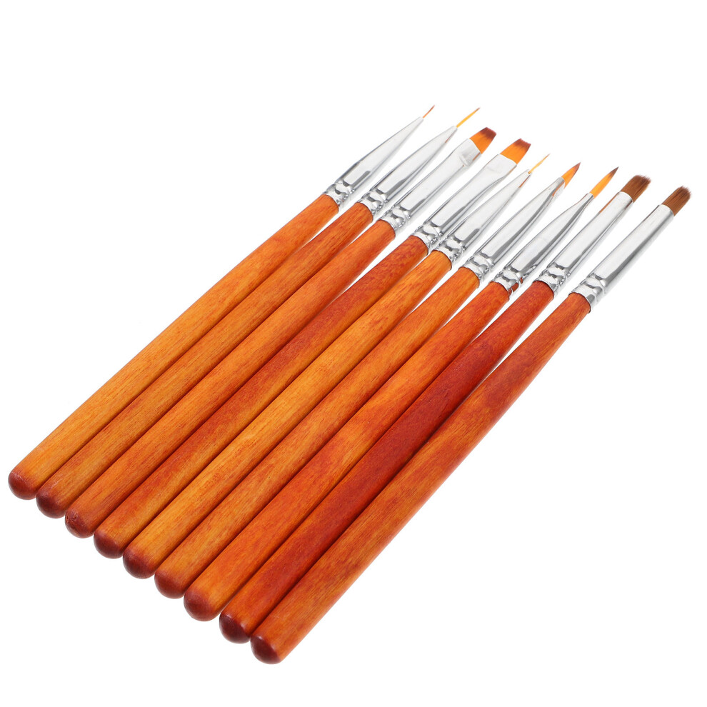 Ohphcall 9Pcs Nail Liner Pens For Women Manicure Art Design Drawing Brush
