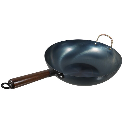 2Pcs Kitchen Iron Flat Bottom Non Stick Cooking Pan Wok 1