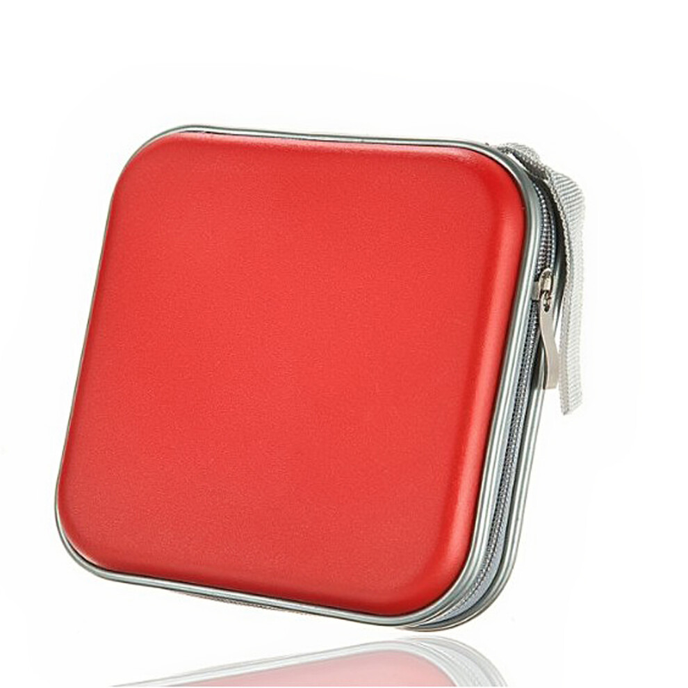 E40 Portable Plastic Cd Dvd Vcd Wallet Storage Case Organizer (Red)-image-OPC-PKX2FFK-NEW
