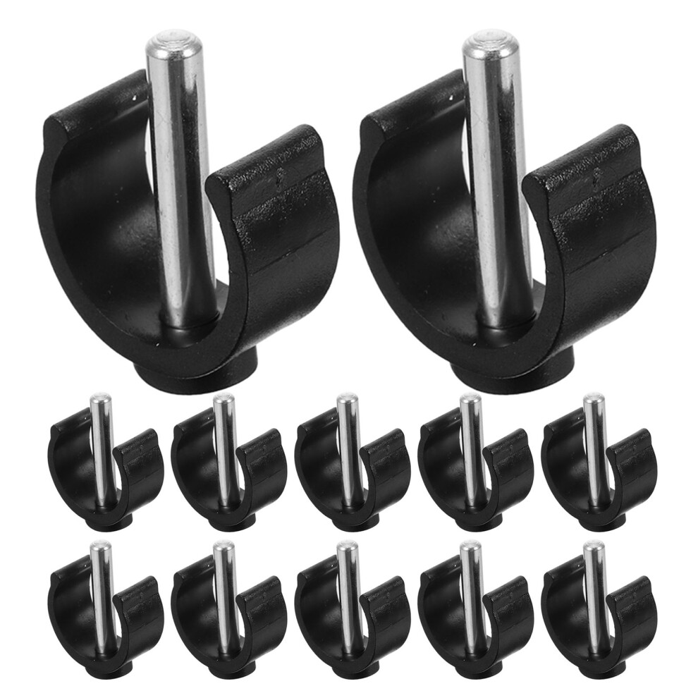 Solustre 24 Pcs Crutch Pin Locks Heavy Duty Steel C Clamps For Walking Canes