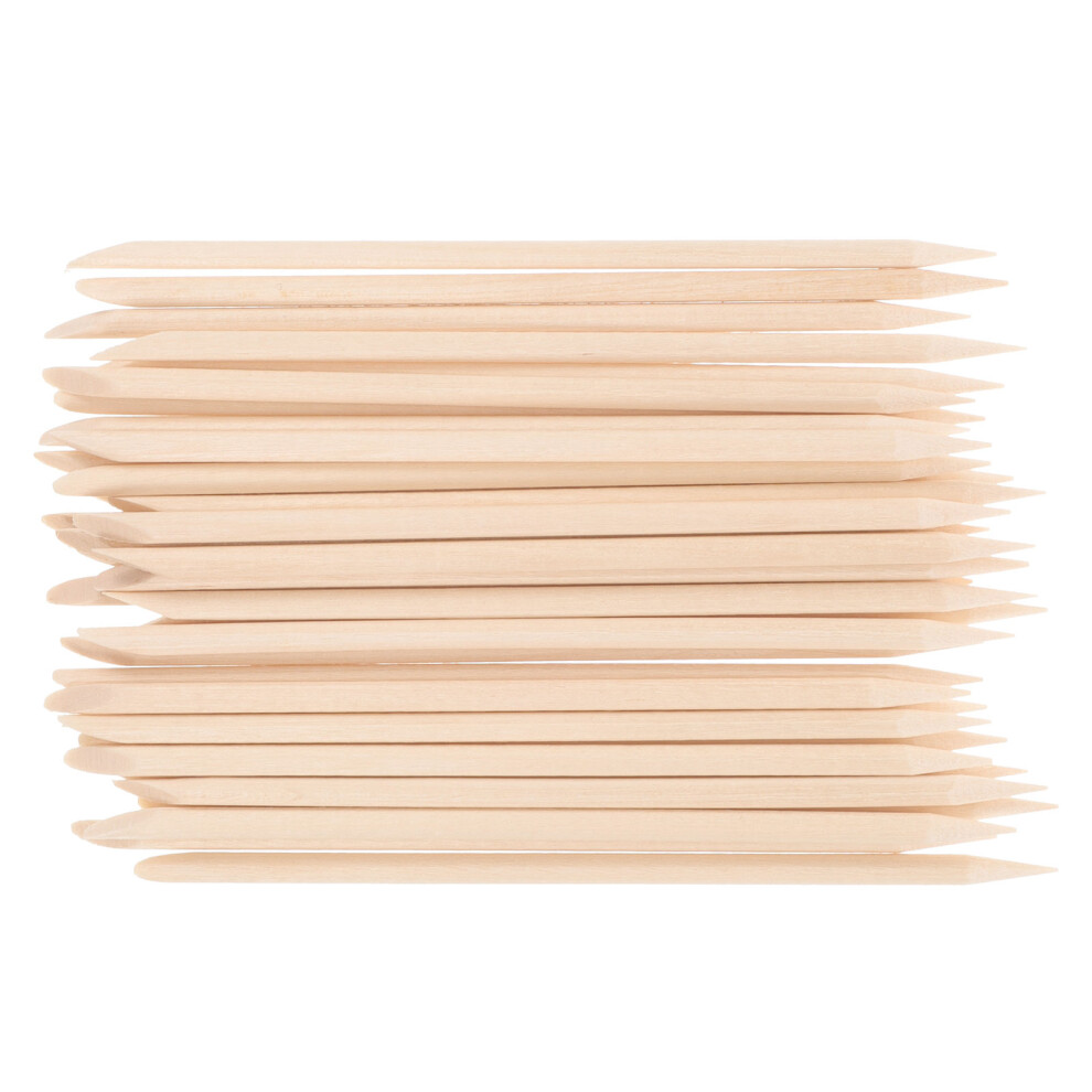 Solustre 400 Pcs Wooden Nail Sticks Cuticle Pusher For Manicure Pedicure