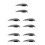 10 Pcs Universal Motorcycle Spoiler For Motorbikes Scooters 6