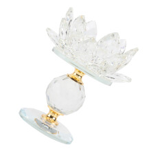 4Pcs Crystal Candleholder Lotus Shaped For Festival Decoration