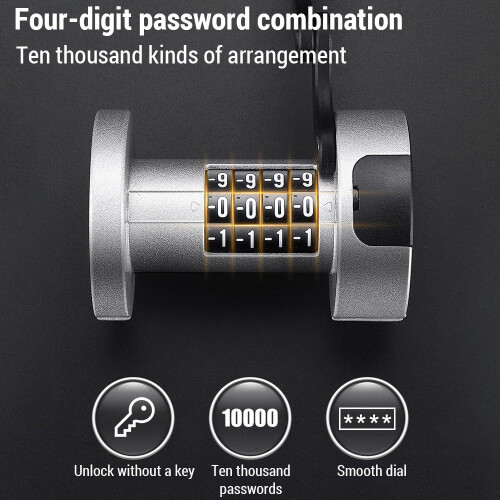 Zinc Alloy Bicycle Password Lock Folding Code Lock For Mountain Bikes Blue And Orange Small Size Compact 1