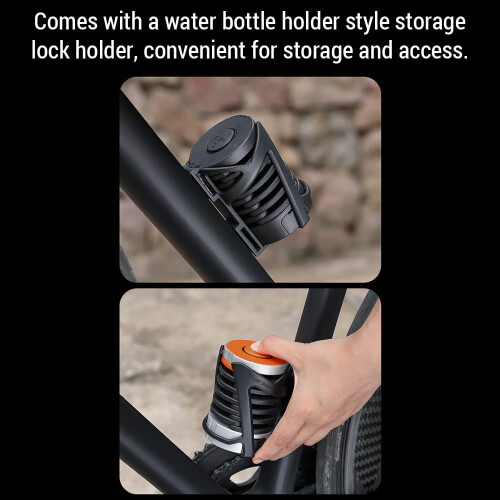 Zinc Alloy Bicycle Password Lock Folding Code Lock For Mountain Bikes Blue And Orange Small Size Compact 2