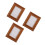 3Pcs Light Brown 5Inch Solid Wood Picture Frame For Home Office 6