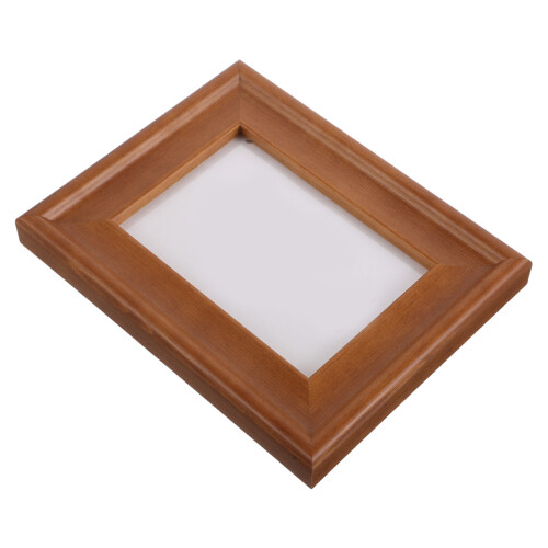 3Pcs Light Brown 5Inch Solid Wood Picture Frame For Home Office 2