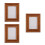 3Pcs Light Brown 5Inch Solid Wood Picture Frame For Home Office 7
