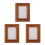 3Pcs Light Brown 5Inch Solid Wood Picture Frame For Home Office 5