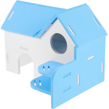 4Pcs Guinea Pig House With Ladder PVC Pet Hideout Habitat
