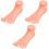 3Pcs Pink Nail Art Foot Model Bendable Manicure Training Tool Practice 3