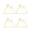4 Pcs Shape Wooden Frame Wall Mirror 5