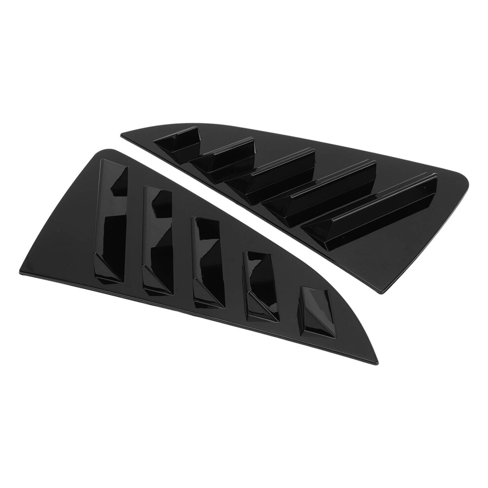 Glossy 1 Pair Side Window Louver Cover For Mk5 6R 6C 2011-2017 Black 4961351953017
