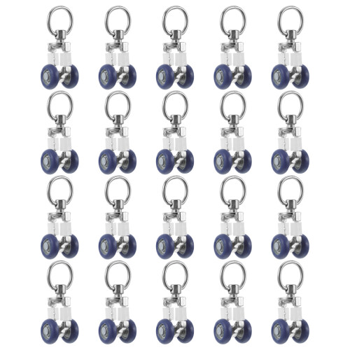 40 Pcs Curtain Track Roller Hooks Ceiling Gliders For Rail Divider