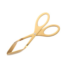3Pcs Stainless Steel Scissor Type Egg Food Tongs Towel Clamp Golden