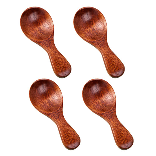 4 Unidades Cucharas Pequeñas De Madera , Y 2