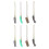 24 Pcs Stainless Steel Handle Wire Burnishing Brushes Assorted Color 1