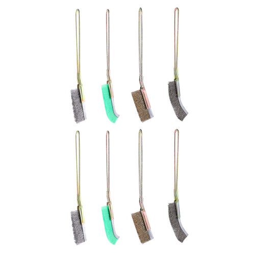 24 Pcs Stainless Steel Handle Wire Burnishing Brushes Assorted Color