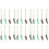 24 Pcs Stainless Steel Handle Wire Burnishing Brushes Assorted Color 4