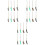24 Pcs Stainless Steel Handle Wire Burnishing Brushes Assorted Color 3