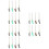 24 Pcs Stainless Steel Handle Wire Burnishing Brushes Assorted Color 7