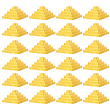 60Pcs Sturdy Plastic Flag Holders Golden Color for Desktop Flagpoles