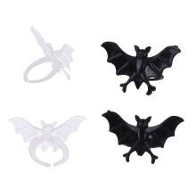 3 Sets 50Pcs Halloween Bat Finger Rings Luminous