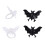 3 Sets 50Pcs Halloween Bat Finger Rings Luminous 1