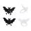 3 Sets 50Pcs Halloween Bat Finger Rings Luminous 2
