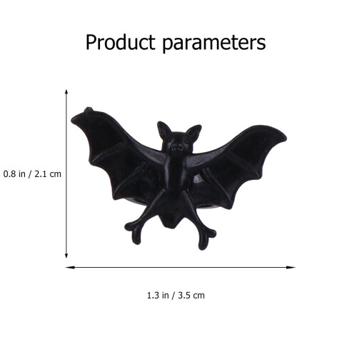 3 Sets 50Pcs Halloween Bat Finger Rings Luminous 2