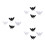 3 Sets 50Pcs Halloween Bat Finger Rings Luminous 6