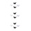 3 Sets 50Pcs Halloween Bat Finger Rings Luminous 10