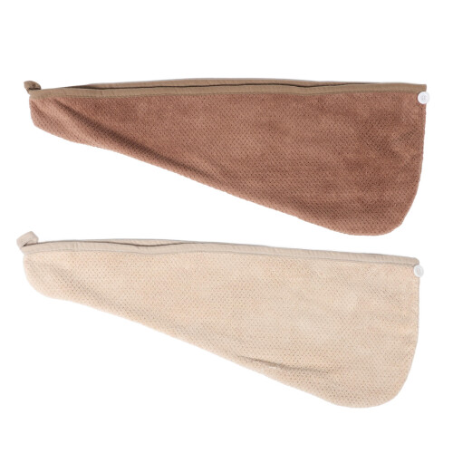 2Pcs Water Absorbent Hair Drying Cap Quick Dry Bath Head Wrap