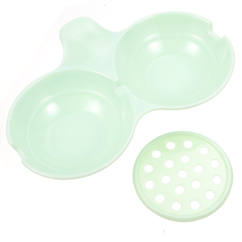 1Pc Sauce Dish Hot Pot Double Compartment Dipping Plate