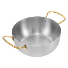Korea Ramen Pot Stainless Steel Double Handle Fast Heating Noodle Bowl