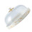1Pc Ceramic Cake Plate With Transparent Lid White 1