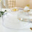 1Pc Ceramic Cake Plate With Transparent Lid White 10