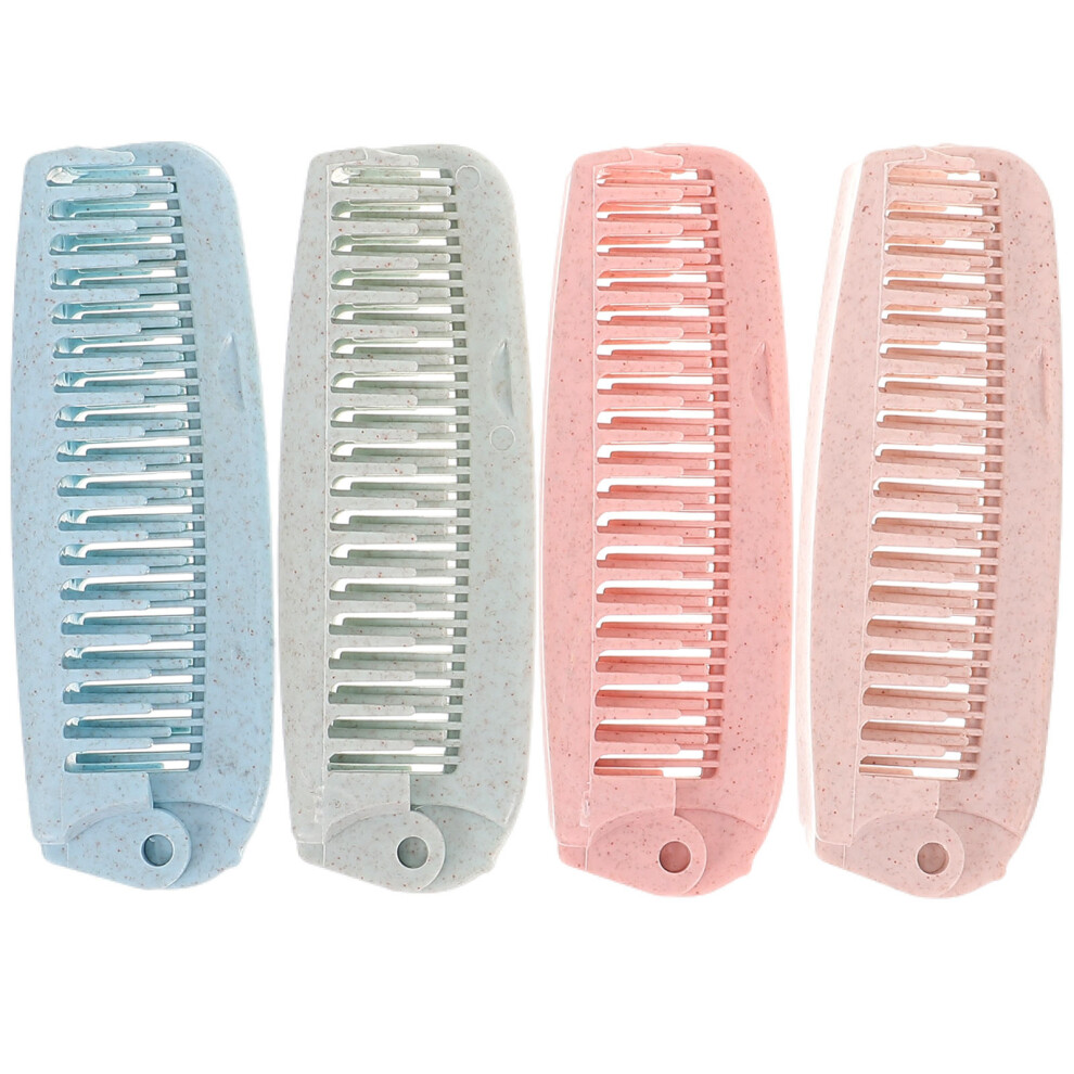 Iplusmile 12 Pcs Folding Travel Comb Portable Elastic Plastic Hair Comb