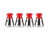 4Pcs Universal Pressure Cooker Steam Jigger Replacement Set Red 4
