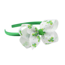 3 Pcs Children St Patrick's Day Shamrock Bow Headband Clover Headdress